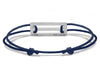 perforated navy blue cord bracelet le 2.5g